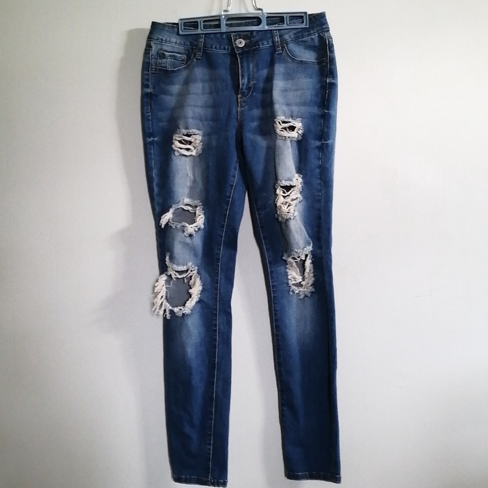 Distressed jeans